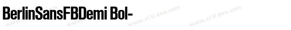 BerlinSansFBDemi Bol字体转换
